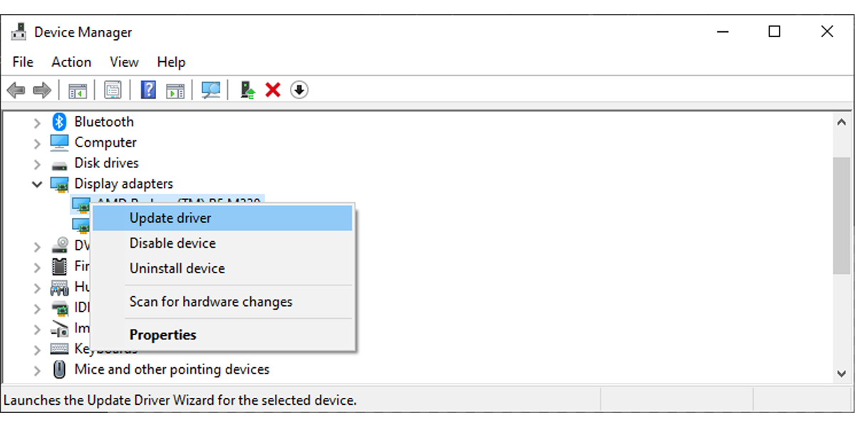Update display driver