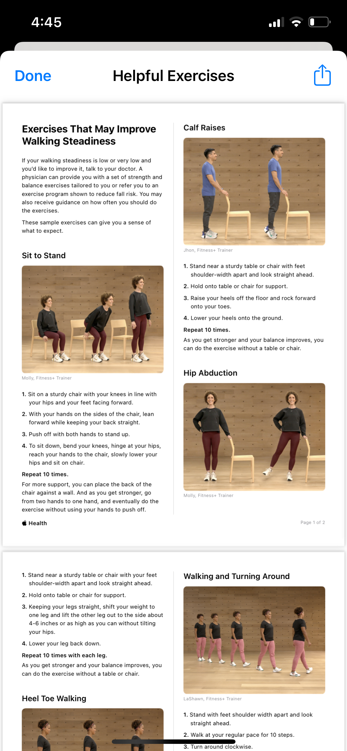 downloadable pdf of exercises for mobility on health app