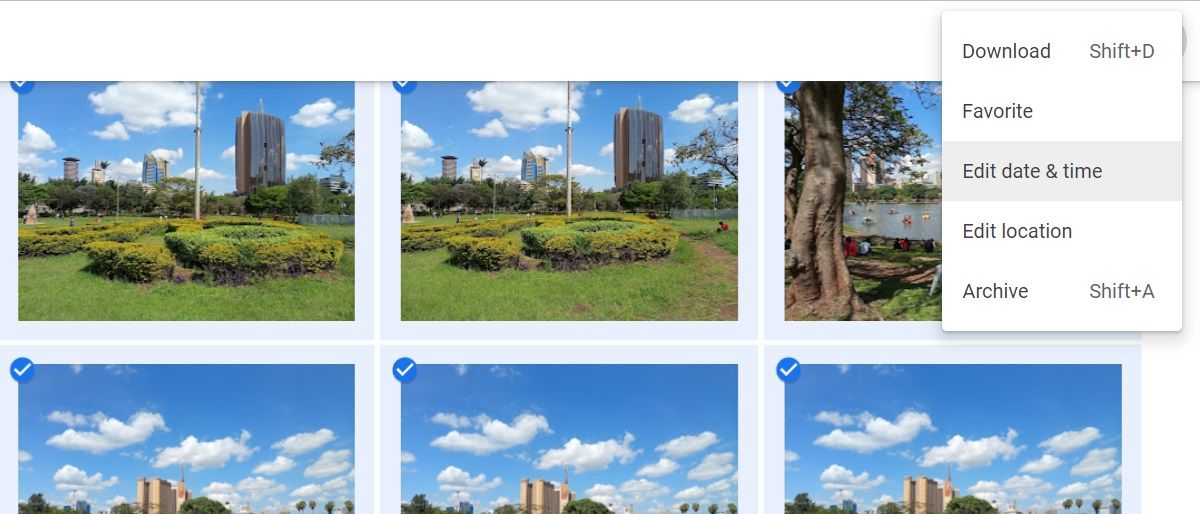 How to edit date & time timestamps for multiple images in Google Photos