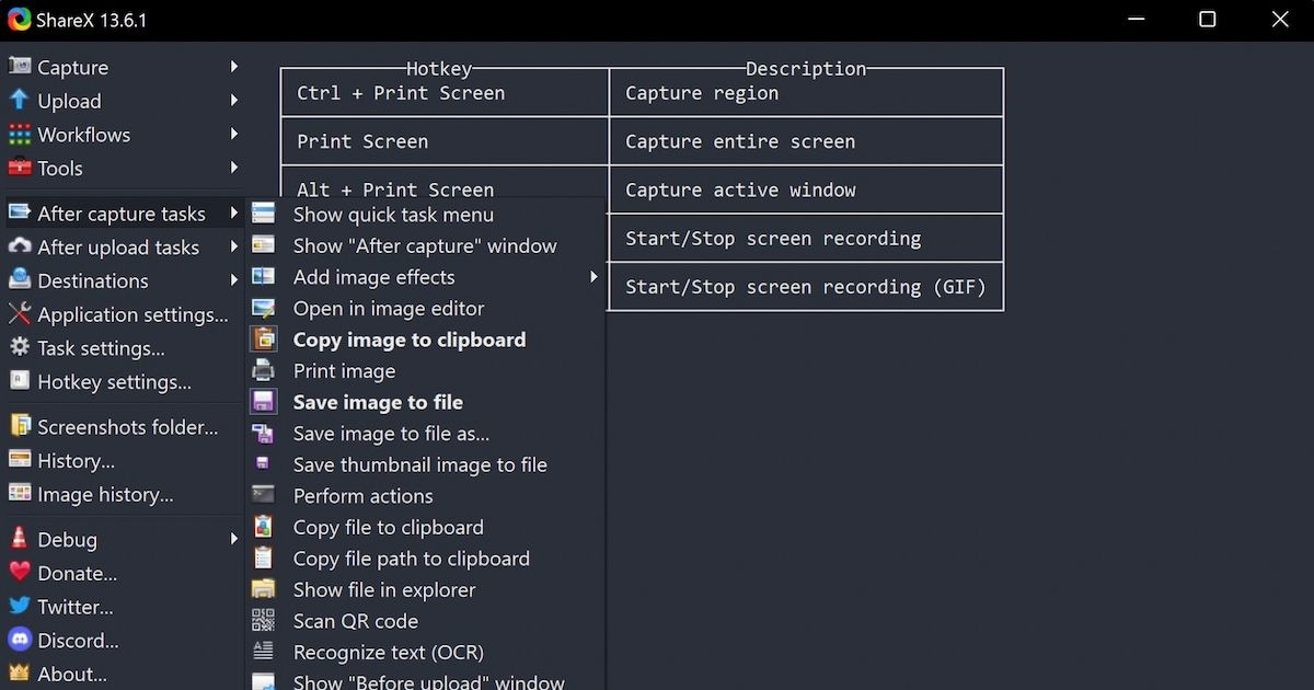 editing features in sharex