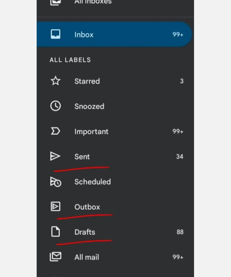 tài khoản email ảnh chụp màn hình di động