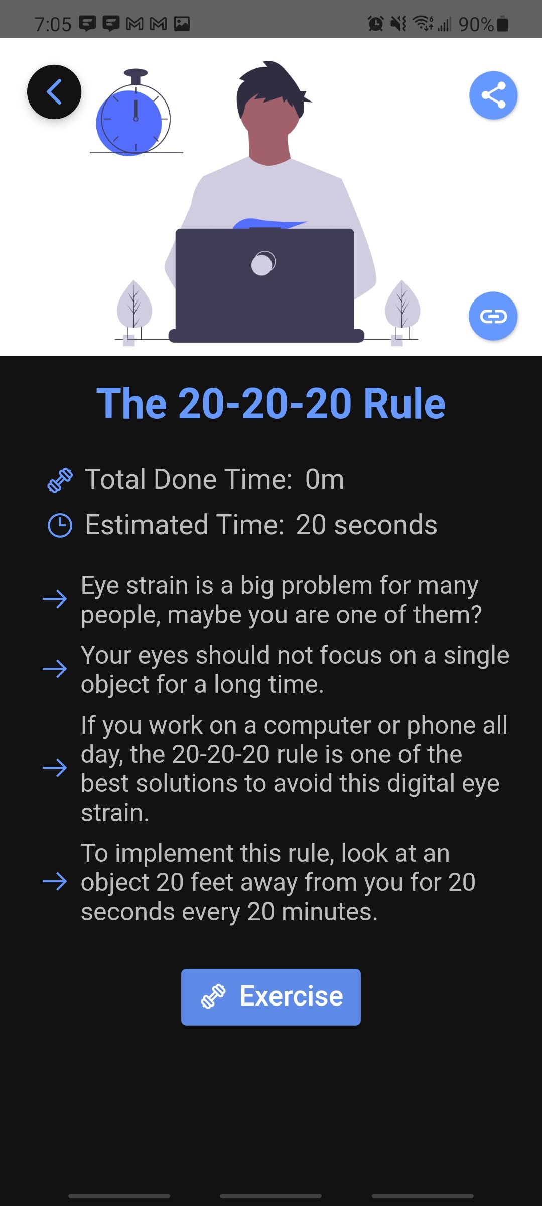 eye rest reminder the 20-20-20 rule exercise