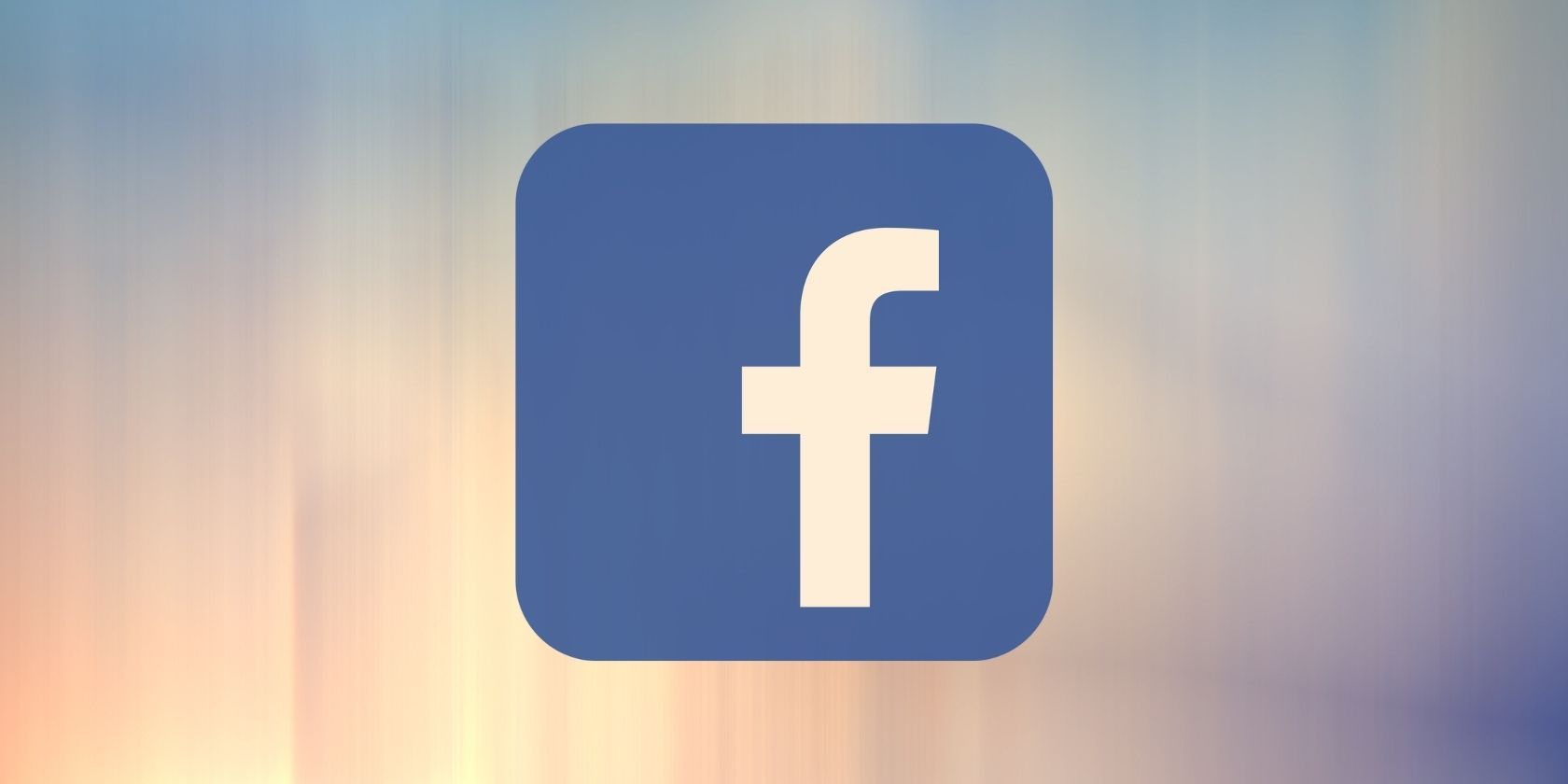 facebook logo on a multicolored pastel background