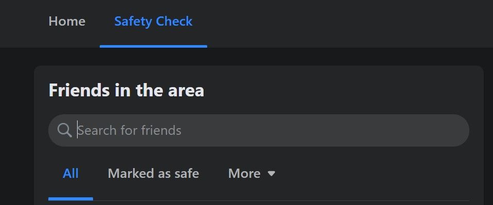 facebook safety check search for friends