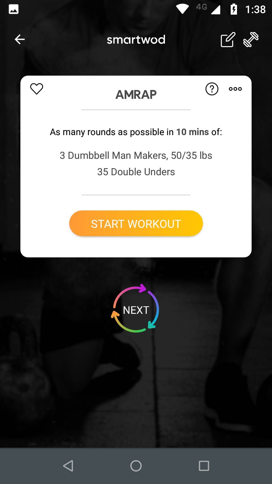 SmartWOD is the best mobile app to create custom workouts for any type of exercise, and generates random workouts to try