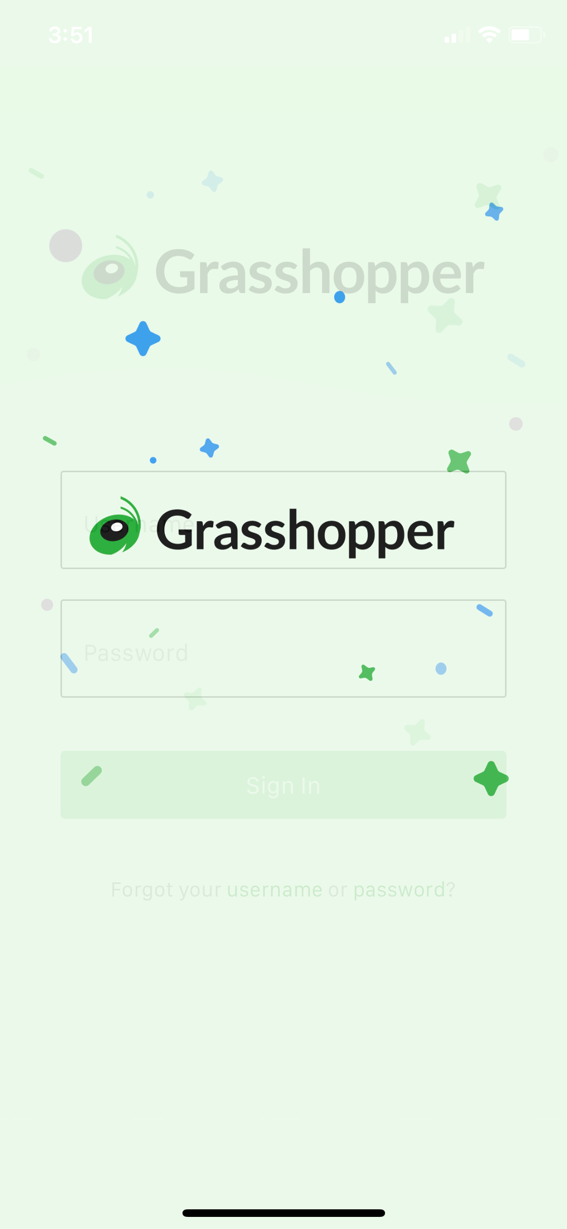 Screenshot of the Grasshopper logo page