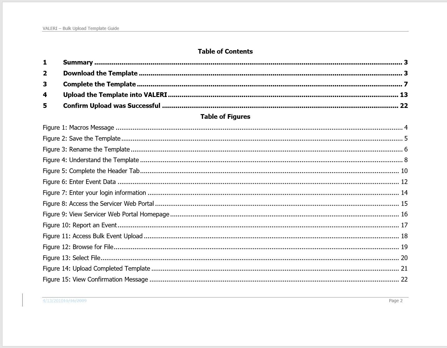landscape-table-of-contents template for Microsoft Word