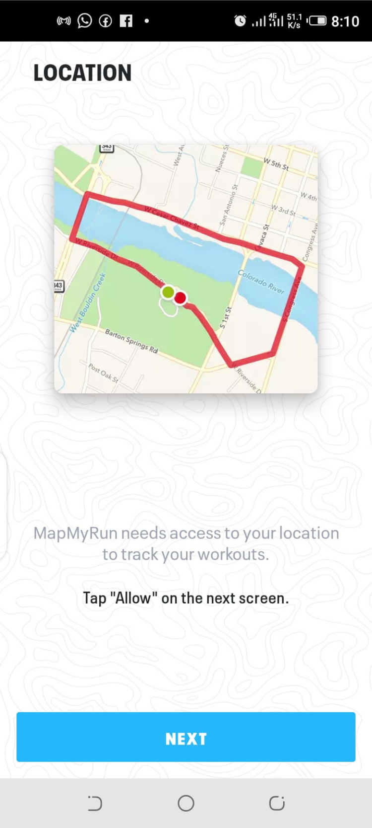 mapmyrun enable location