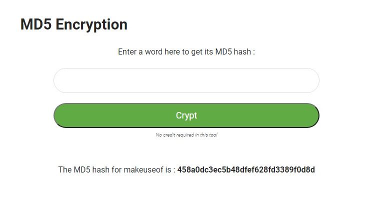 md5 encryption checker