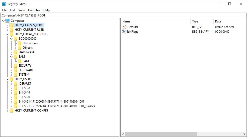 microsoft windows registry editor 2021