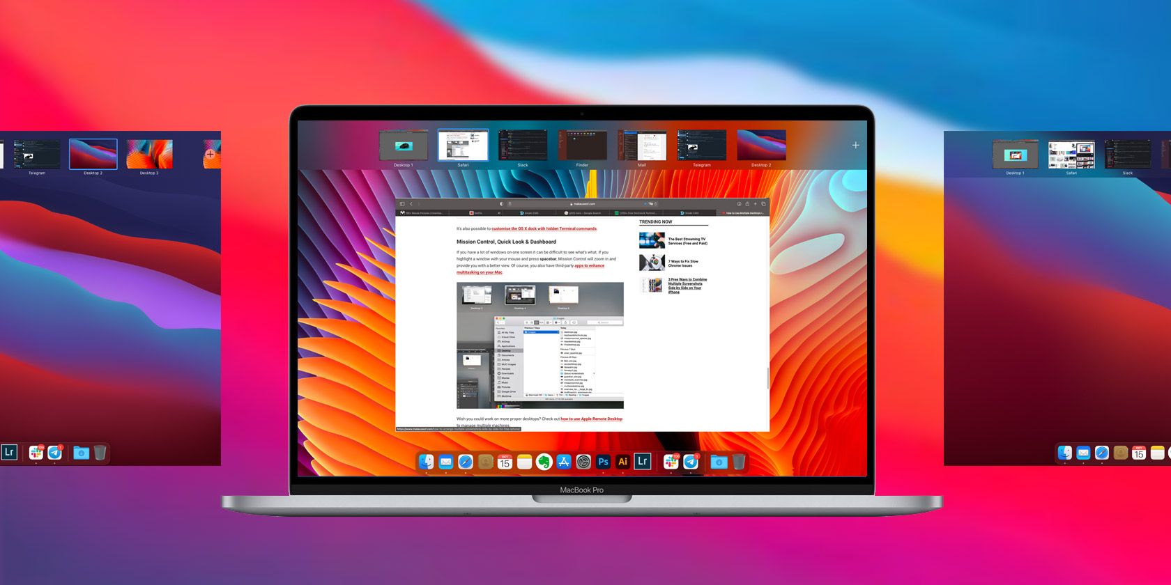 how to access multiple desktops on mac