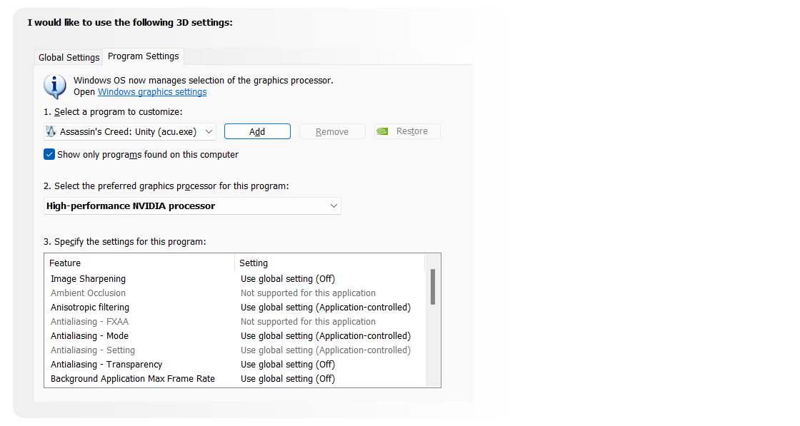 NVIDIA Control Panel