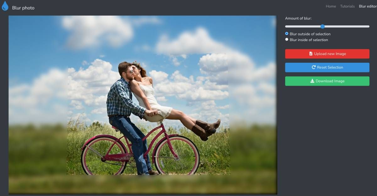 Blur Photos lets you blur any part of an image with a precise selection