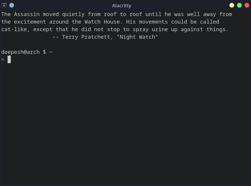 outputting quotes in linux terminal