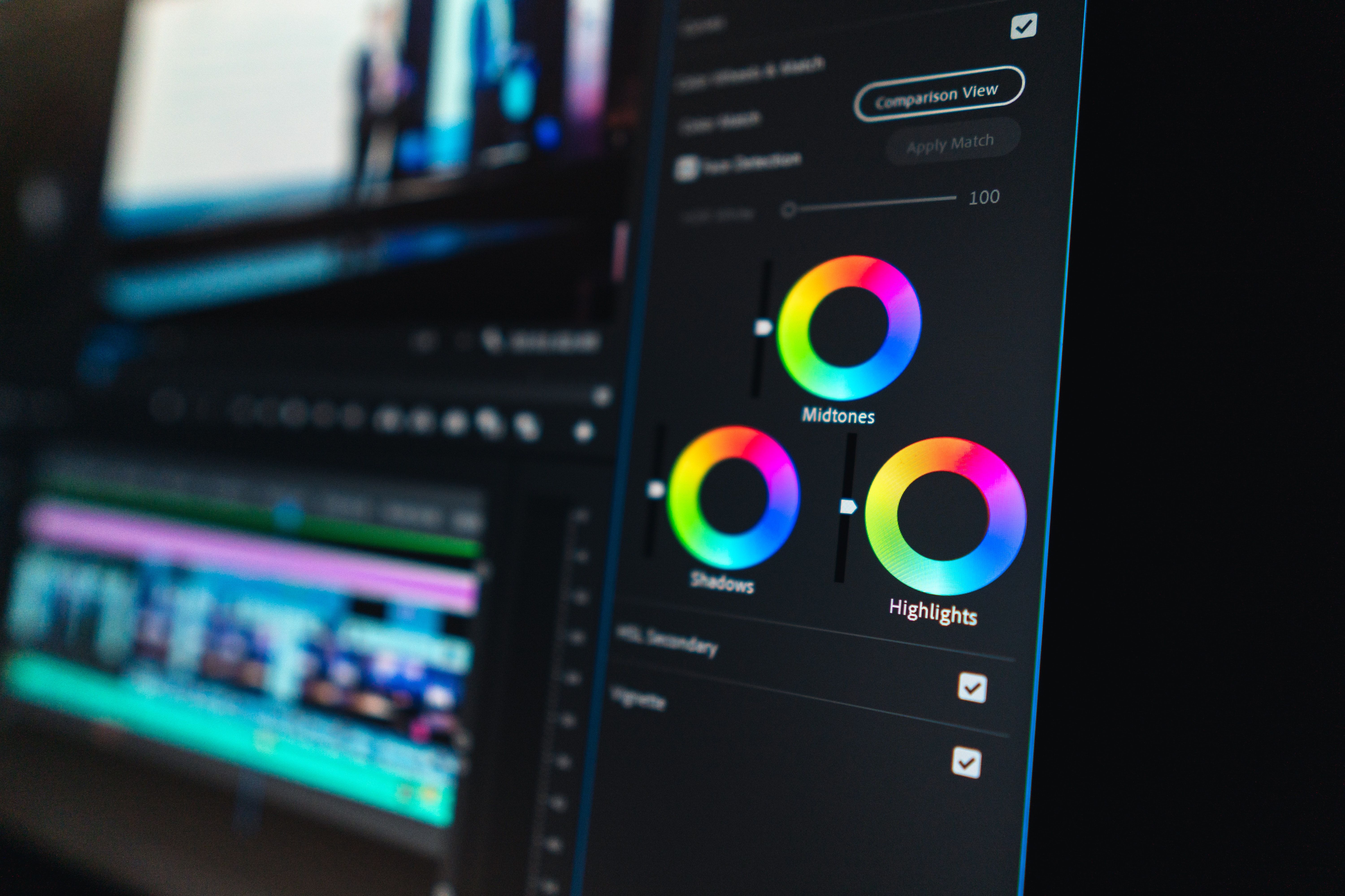 The color wheels in Premiere.