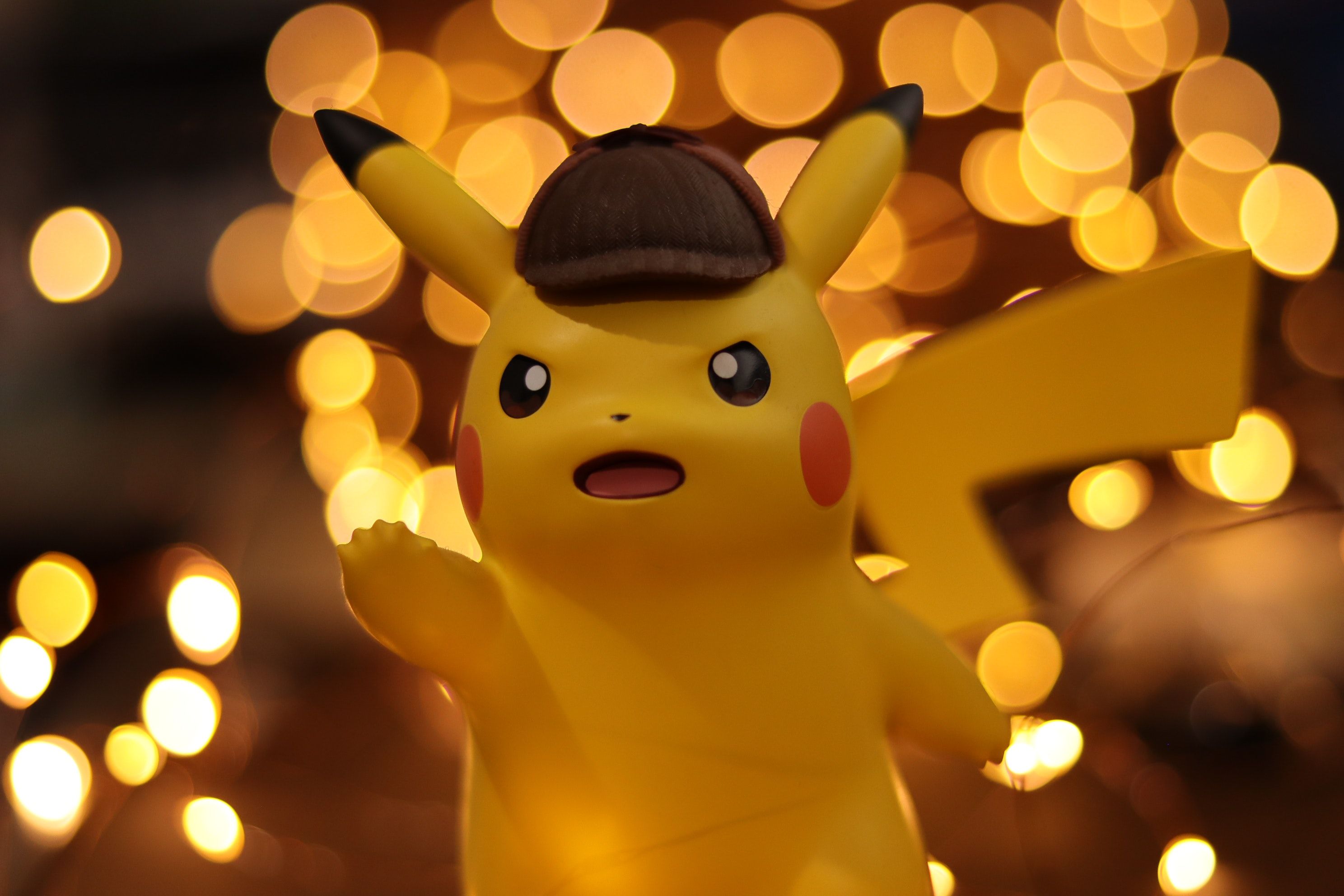 Photo of Pikachu dressed as a detective