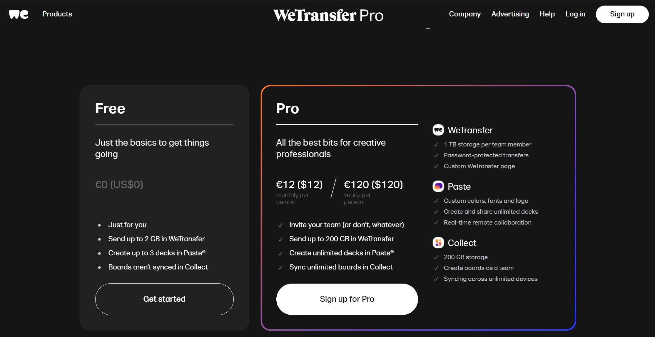 wetransfer collect