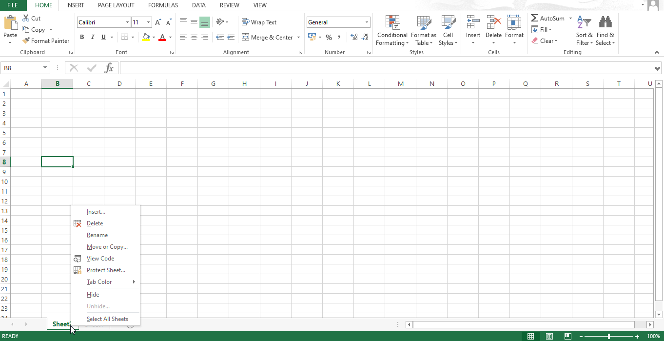 protect sheet in excel