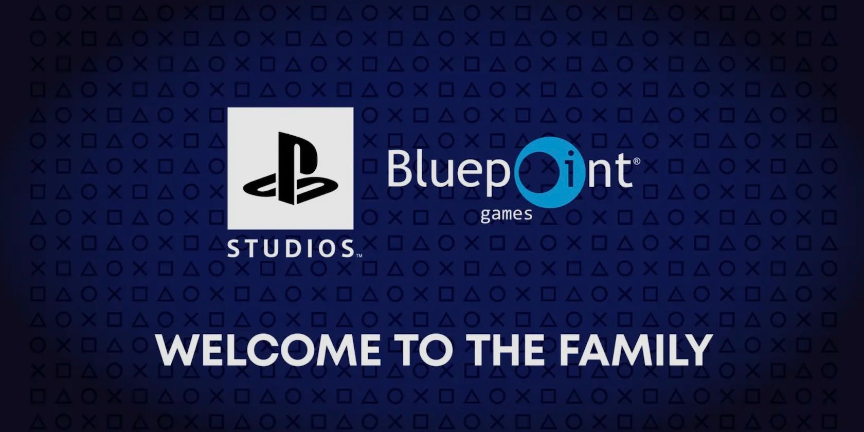 A PlayStation Studios and Bluepoint Games welcome banner saying welcome to the family