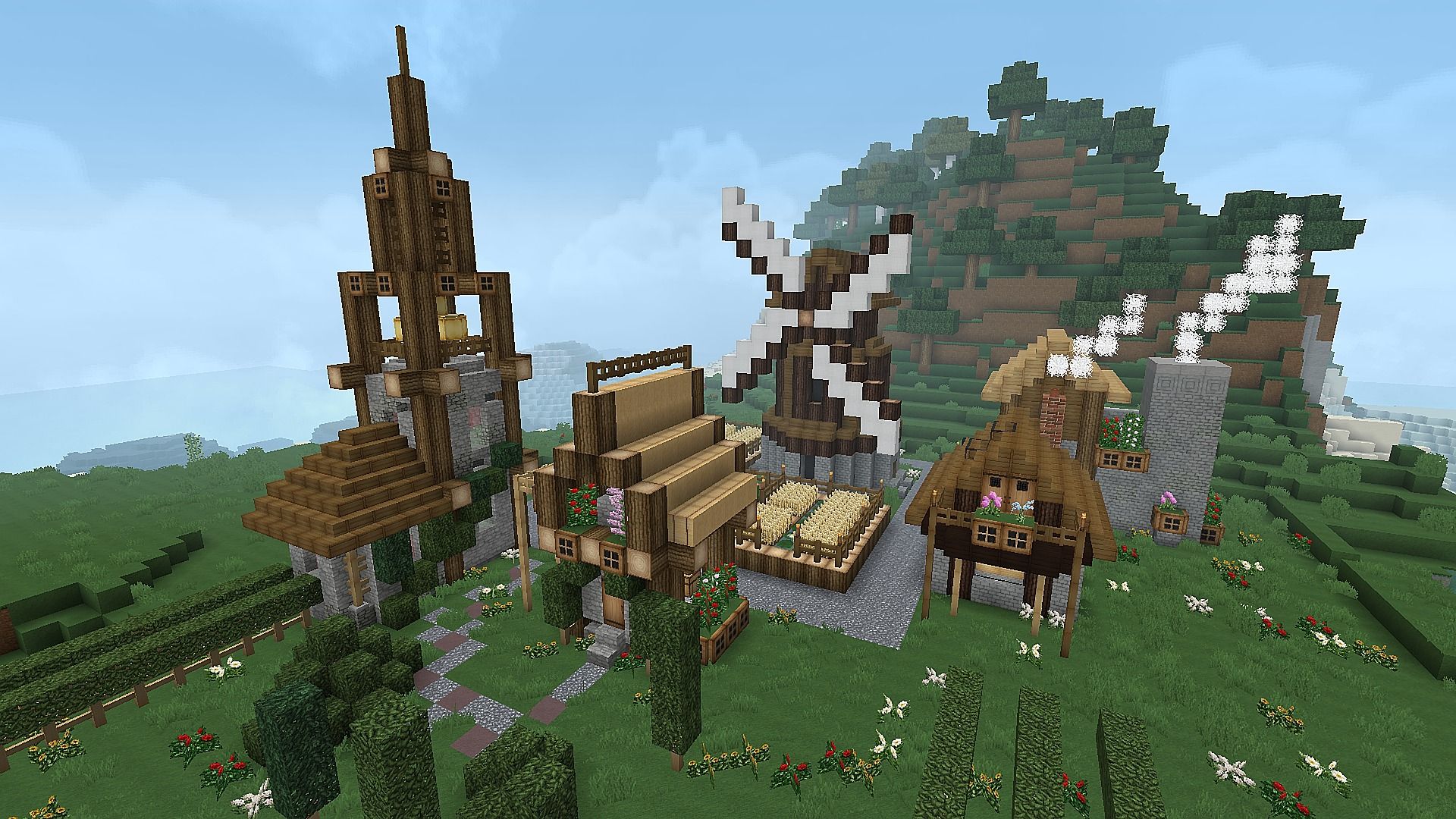 A Minecraft village