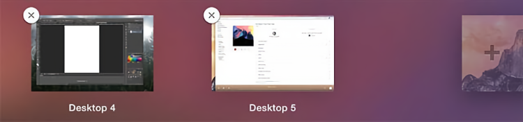 remove desktop space