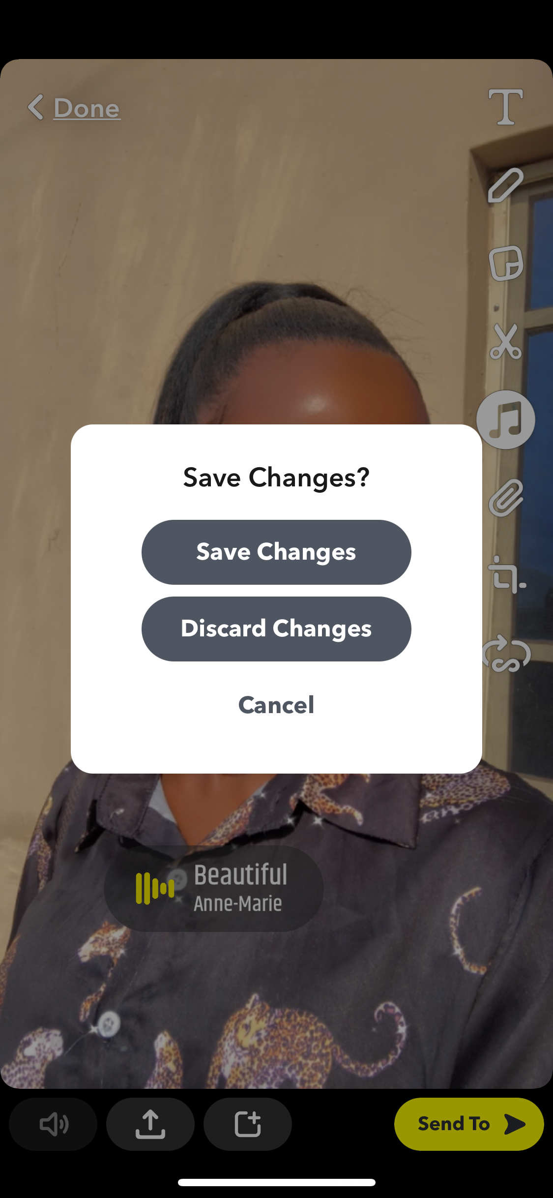 Save Changes to edited Snaps memories
