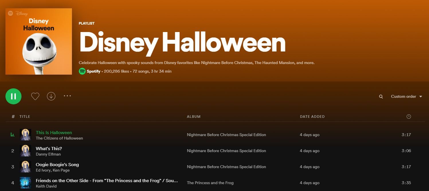spotify disney halloween