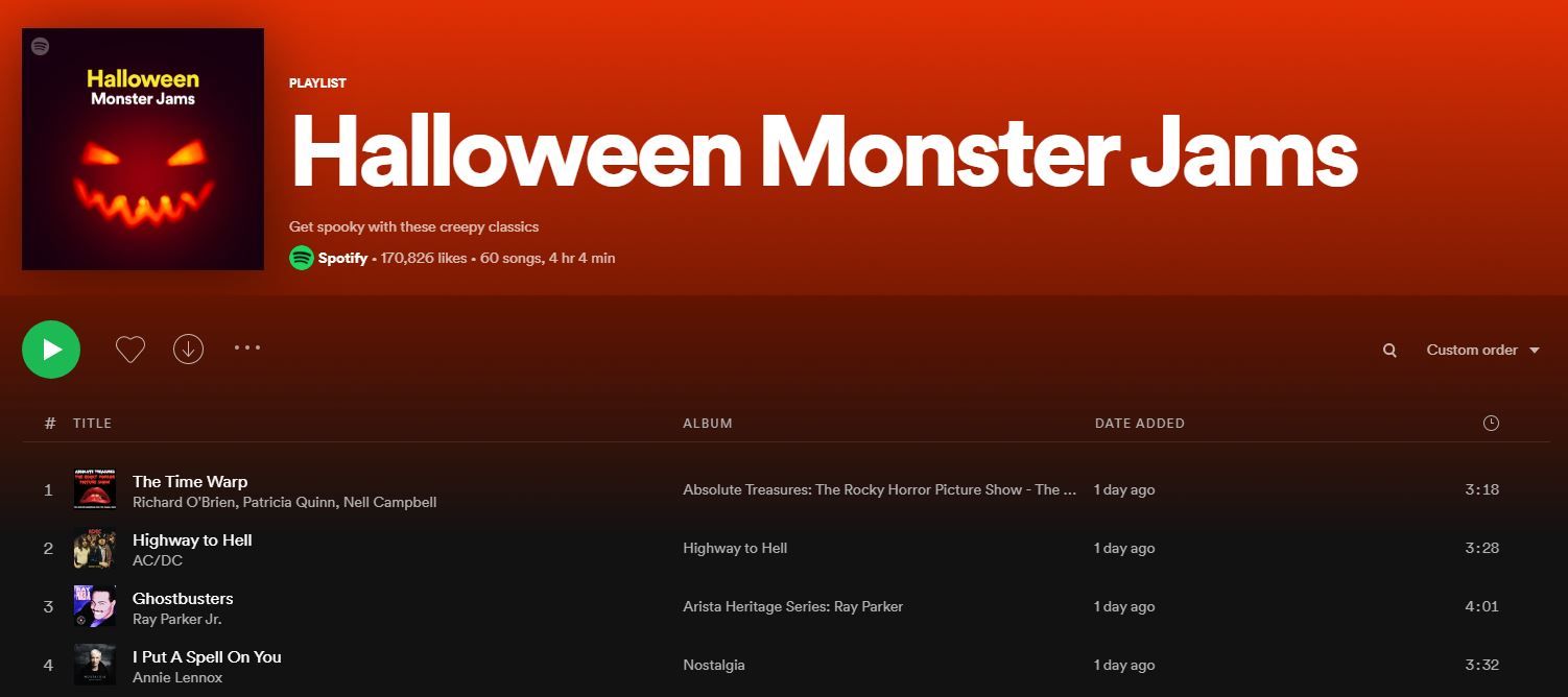 spotify halloween monster jams