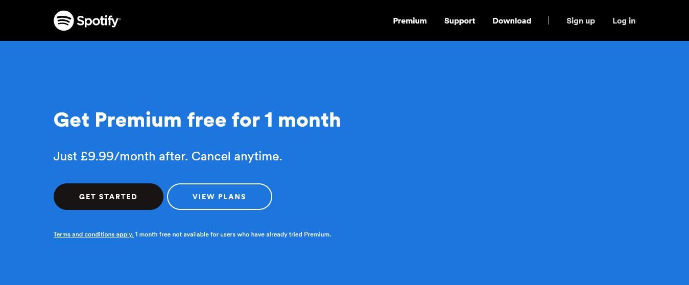 Spotify Premium Sign-Up Page