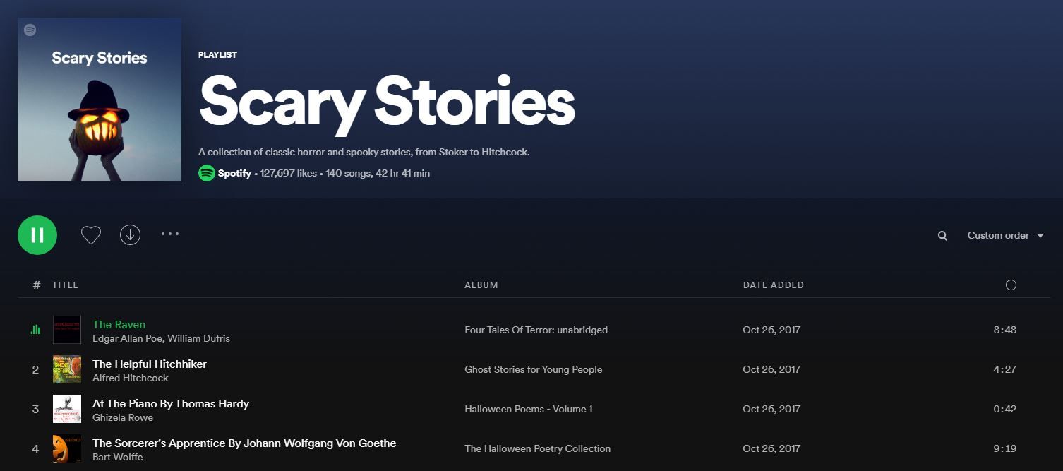 spotify scary stories