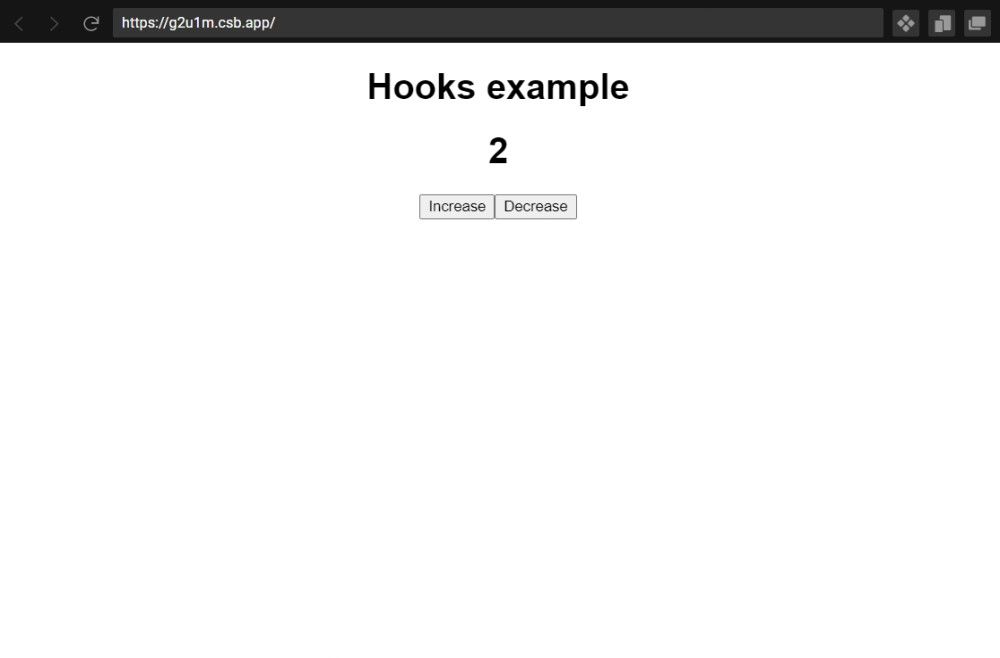Implementation of useState hook