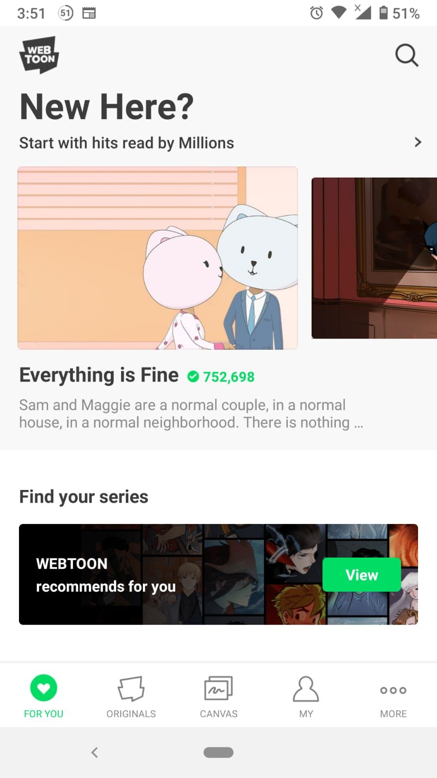 why does my webtoon app keep saying no internet connection