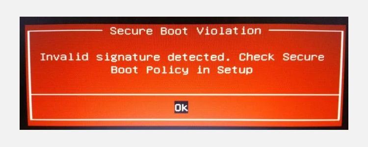 предупреждение о безопасной загрузке BIOS Windows