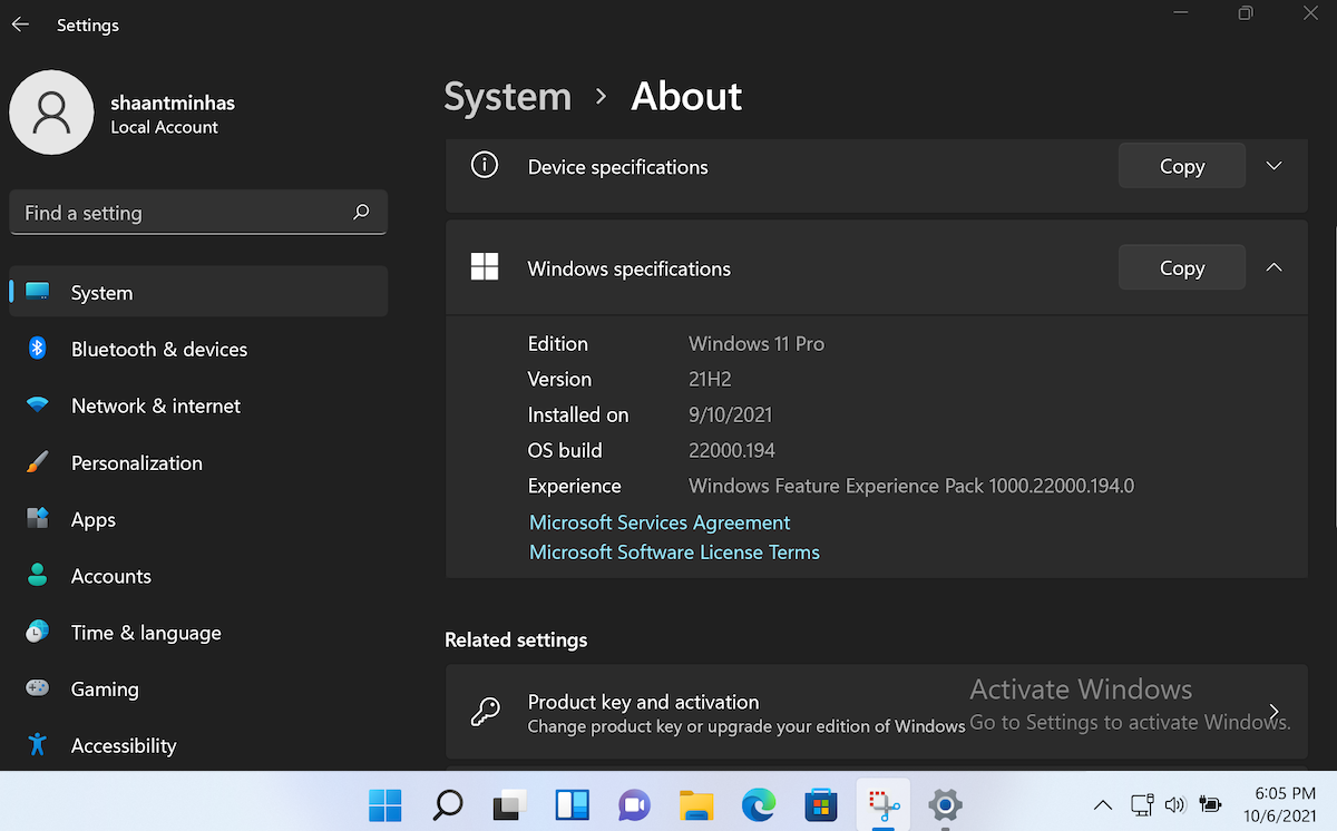 windows 11 install size