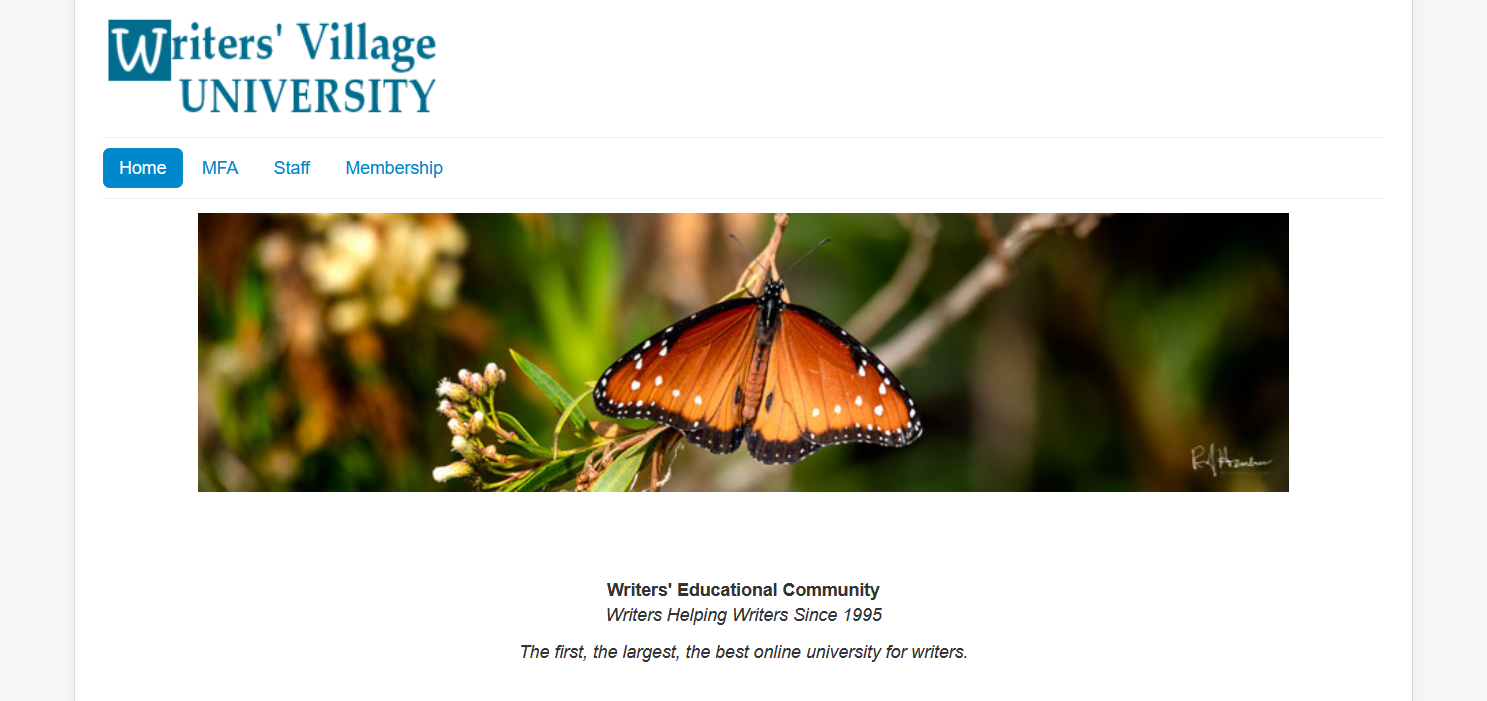 Writers' Village University Page