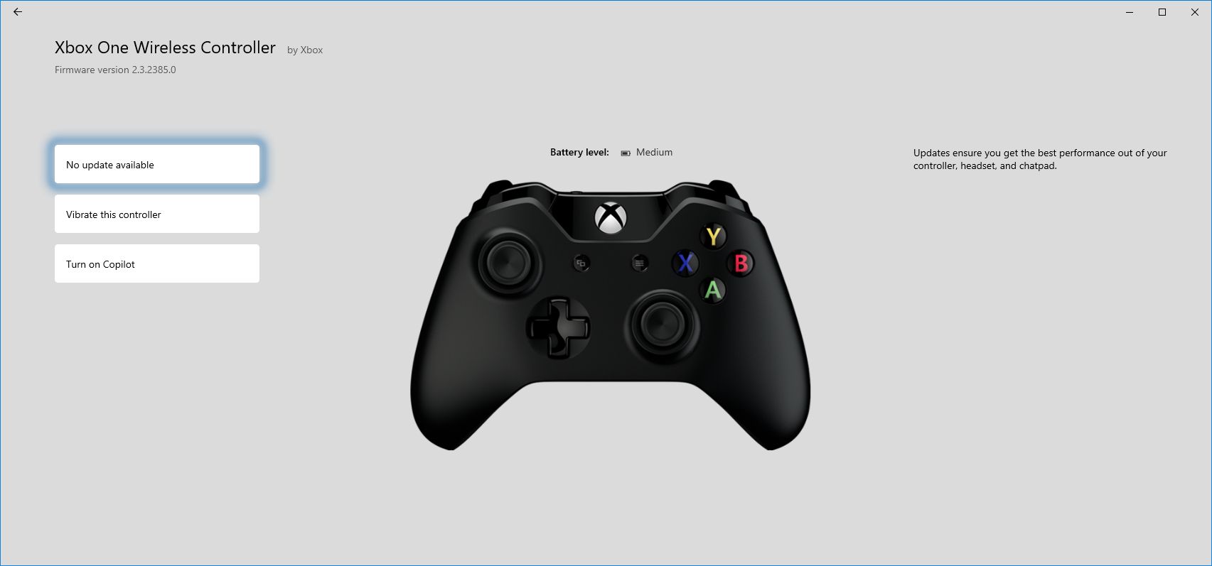 update xbox one controller for pc