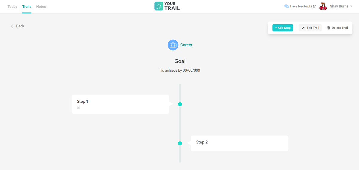 Screenshot of Your Trail App