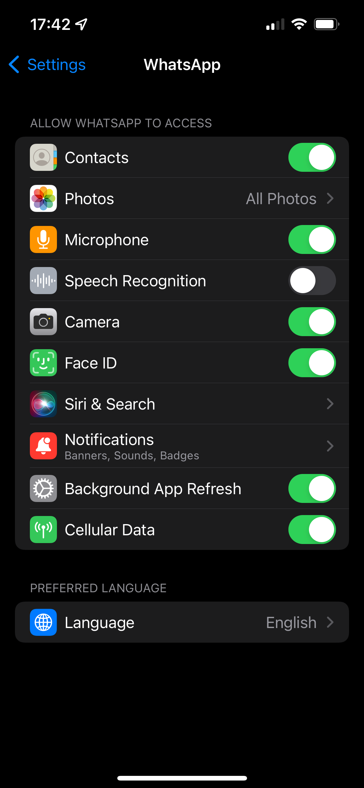 iPhone Single App Permissions
