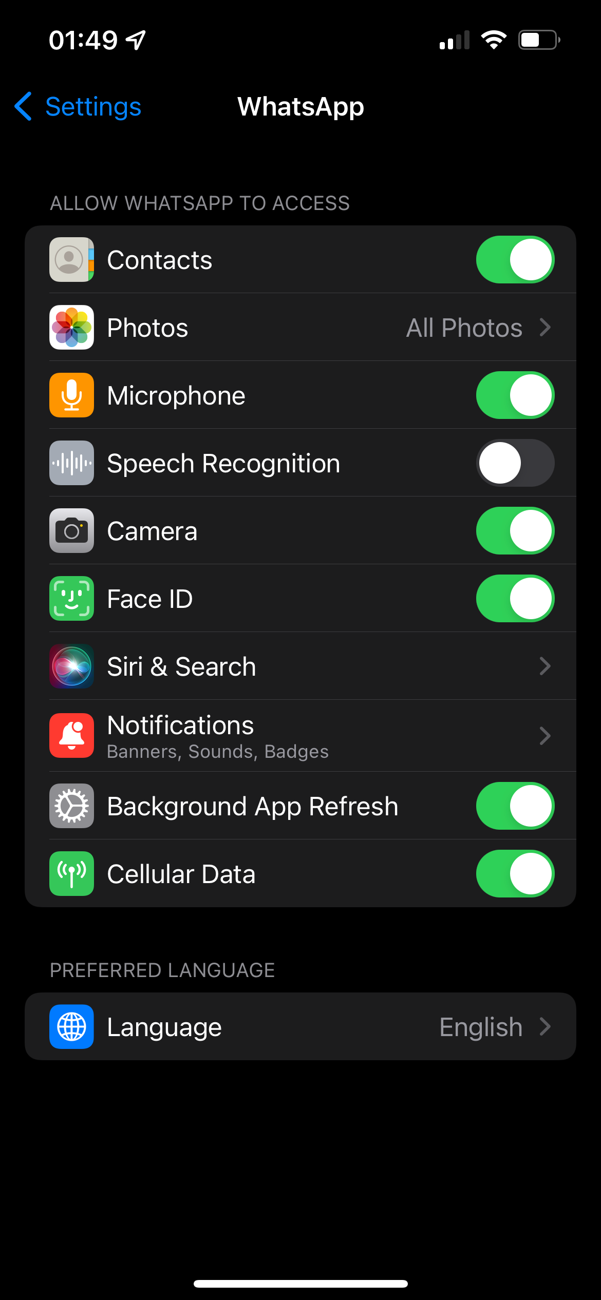 iPhone App Permissions List