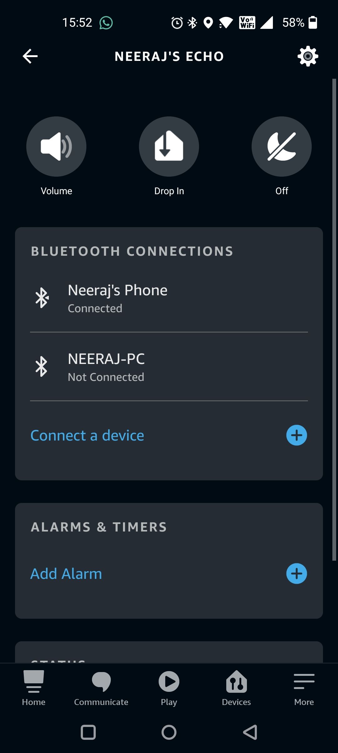 1. Connect a Device Under Bluetooth Connections