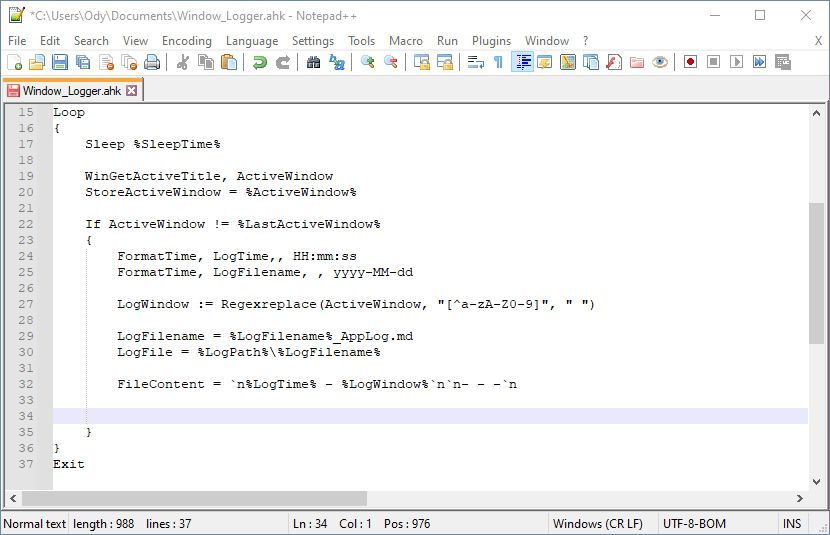 Defining the log file&rsquo;s content