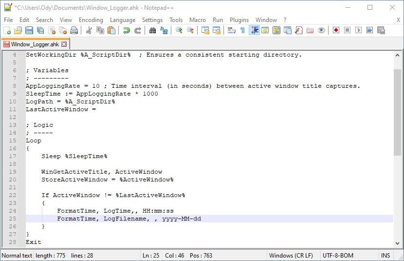 Grabbing the current time and assigning it in two differently formatted variables