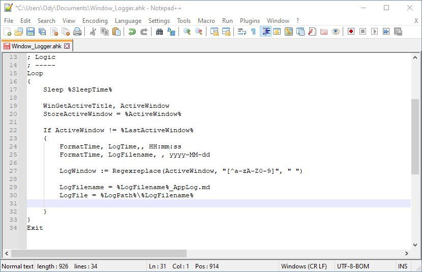 Setting up the log file&rsquo;s name