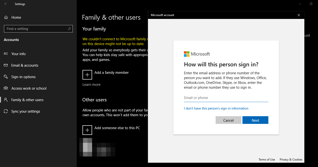 Add A New Microsoft Account to Windows PC