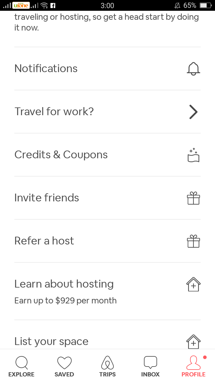 Airbnb - Profile