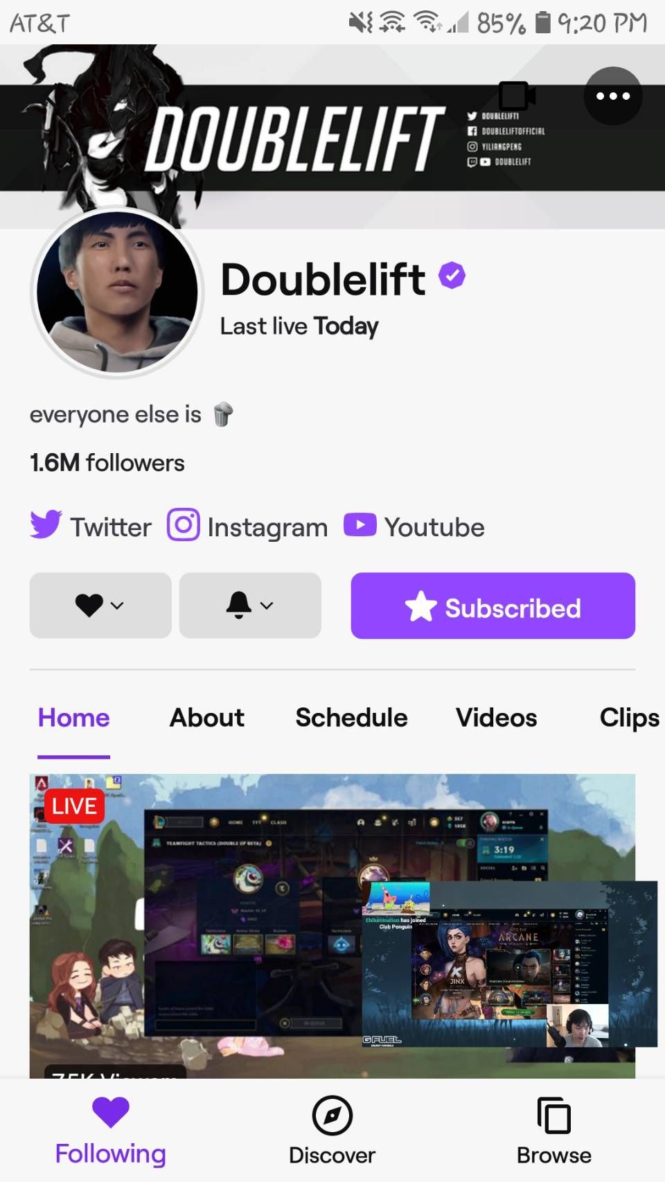Android SmartView of Twitch app