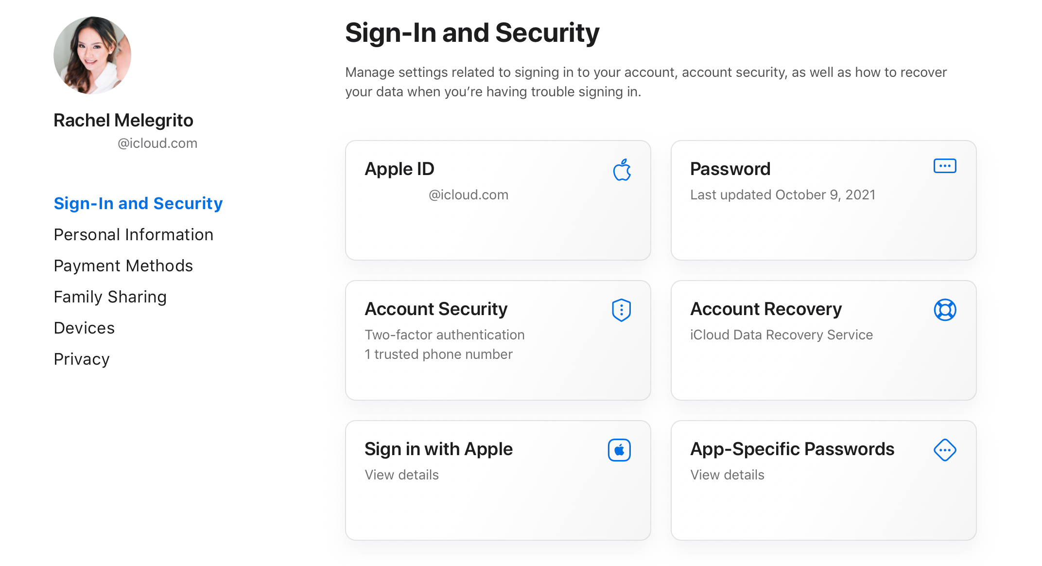 Apple ID Sign in and Security