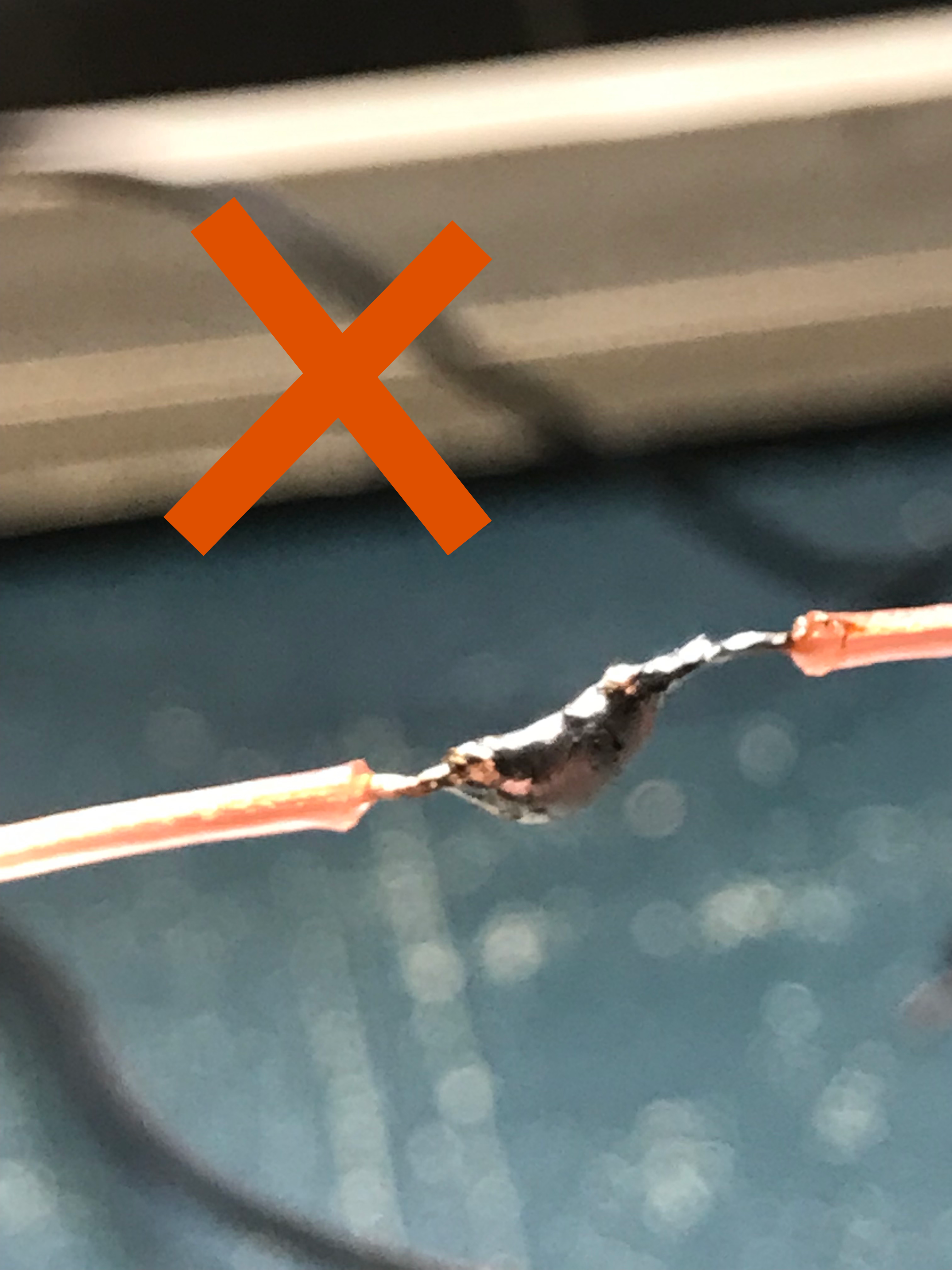 Example of bad solder joint