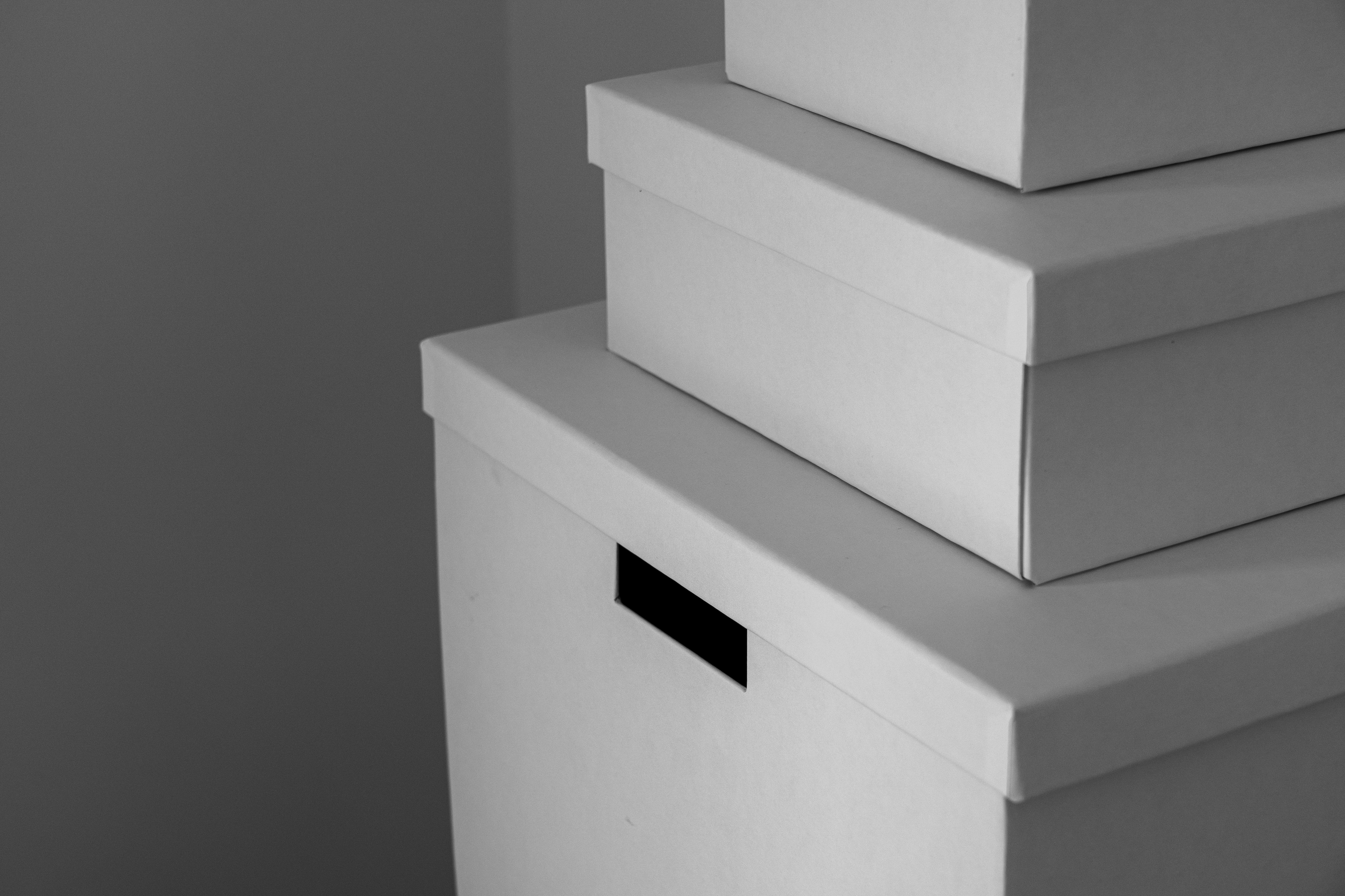 Photo of boxes stacked against each other