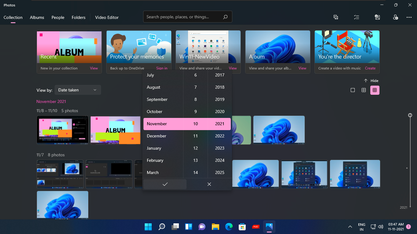Date Changing option in Photos App